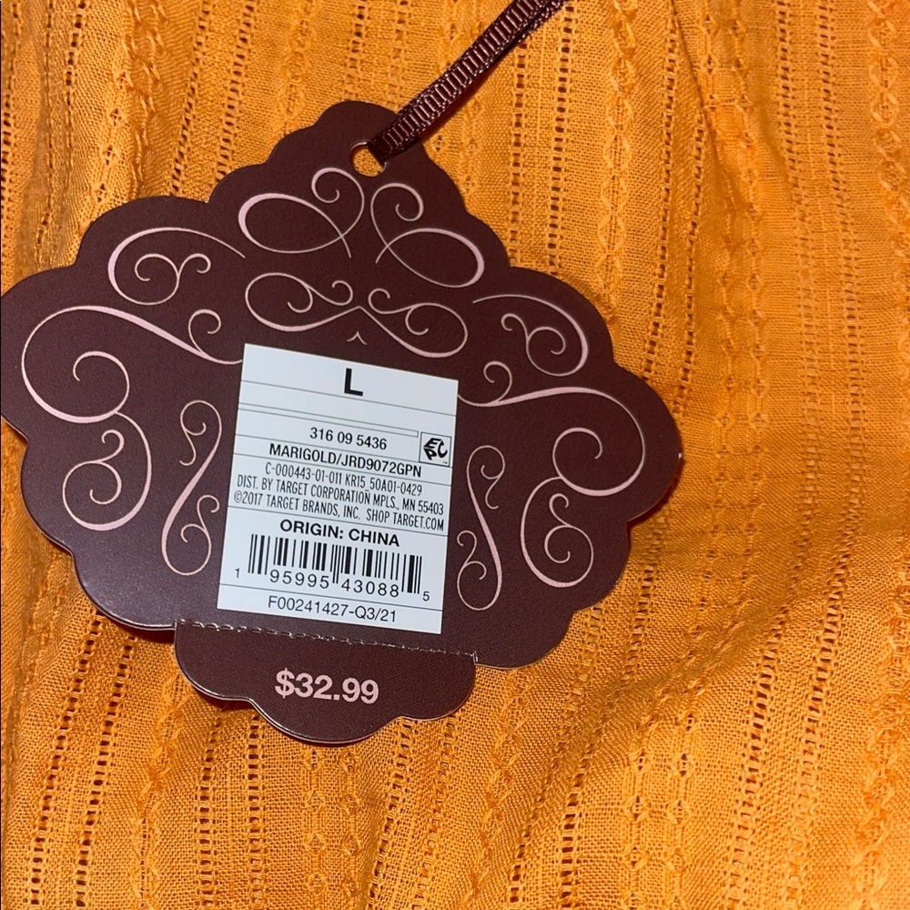 Knox Rose Orange Button-Front Mini Dress with lining - Picture 2 of 4